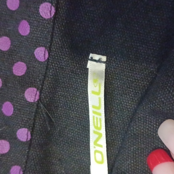 O' Neill Floral Polka Dot Black Tote Bag - Picture 6 of 7